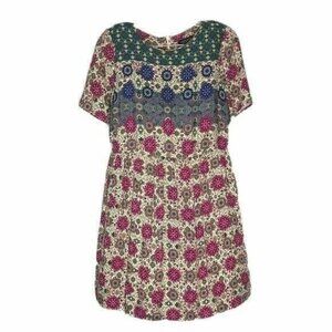 Topshop Multi Color Short Sleeve Dress 2